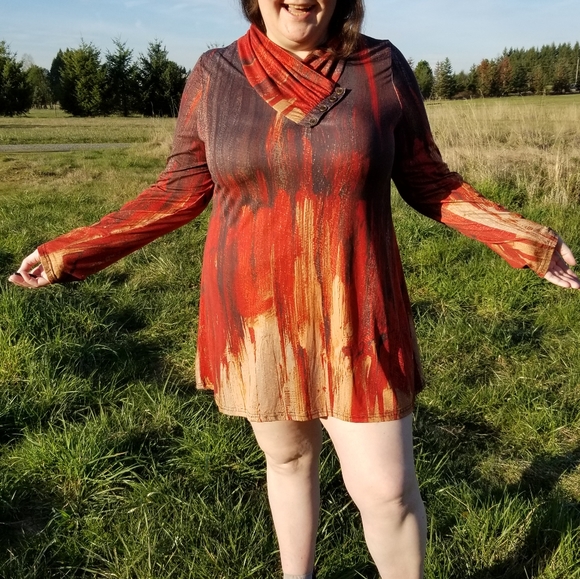 Azalea by Firmiana Tops - Azalea by Firmiana rust tunic dress